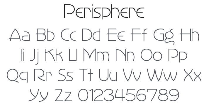 Perisphere Font