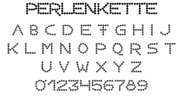Perlenkette Font