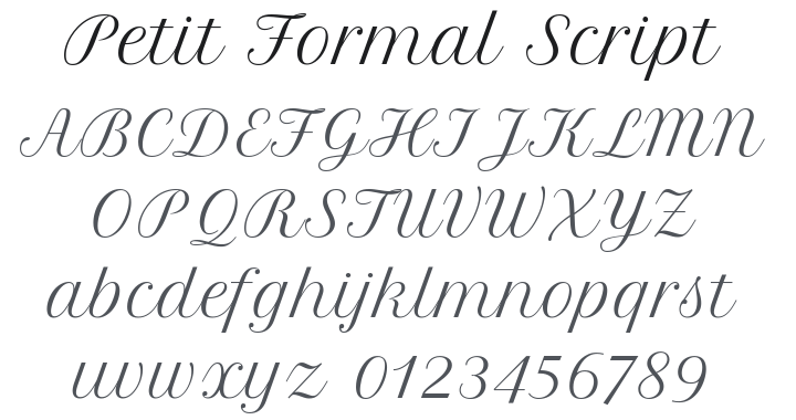 Petit Formal Script Font