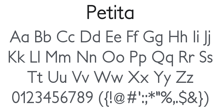 Petita Font Family
