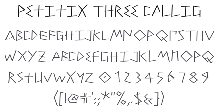 Petitix Three Callig Font Family