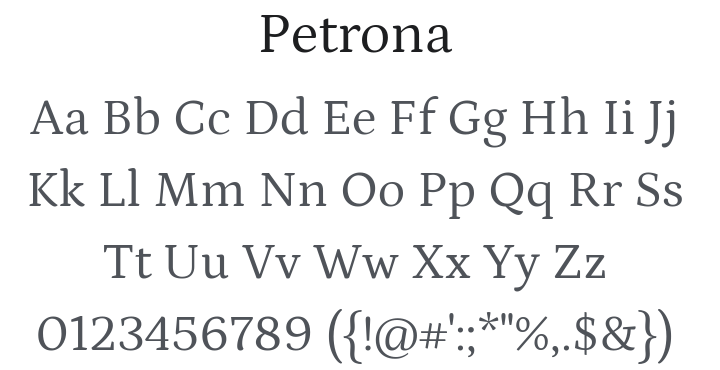 Petrona Font Family