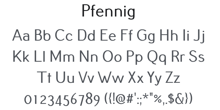Pfennig Font Family