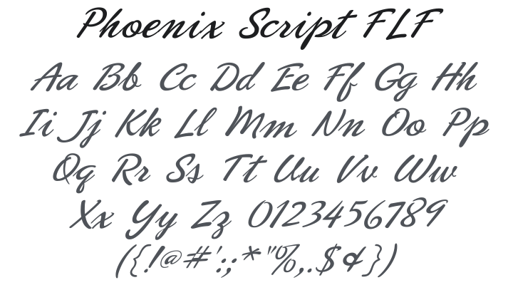 Phoenix Script FLF Font