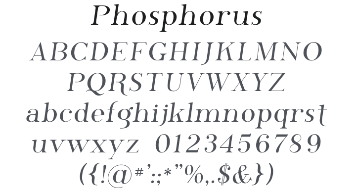 Phosphorus Font Family