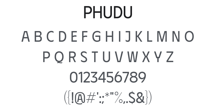 Phudu Font Family
