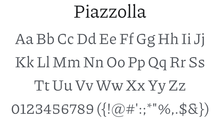 Piazzolla Font Family