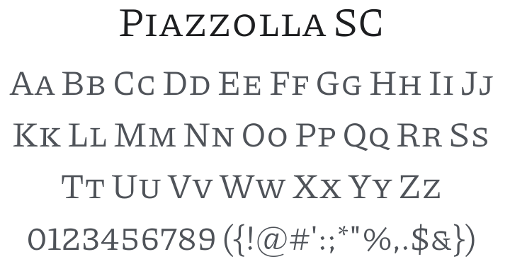 Piazzolla SC Font Family