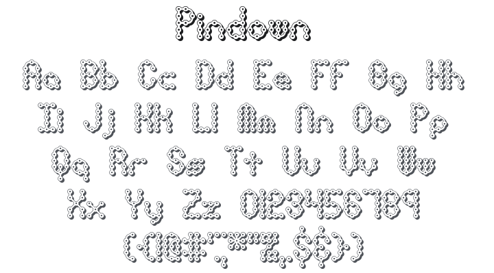 Pindown Font Family