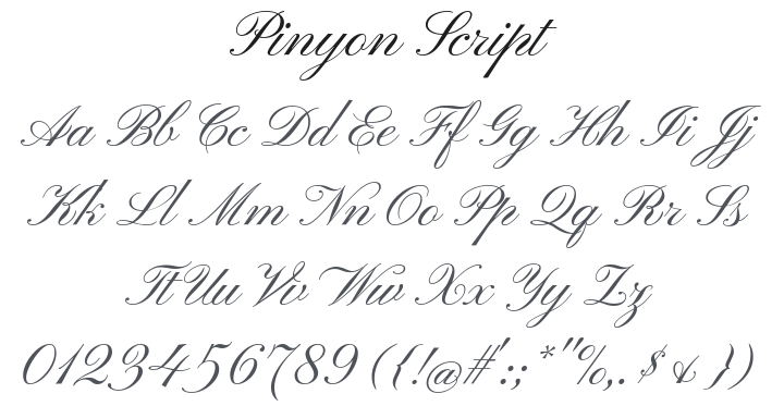 Pinyon Script Font