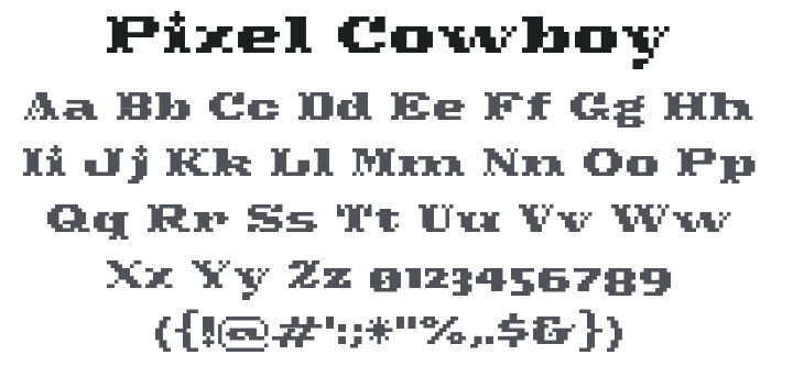 Pixel Cowboy Font
