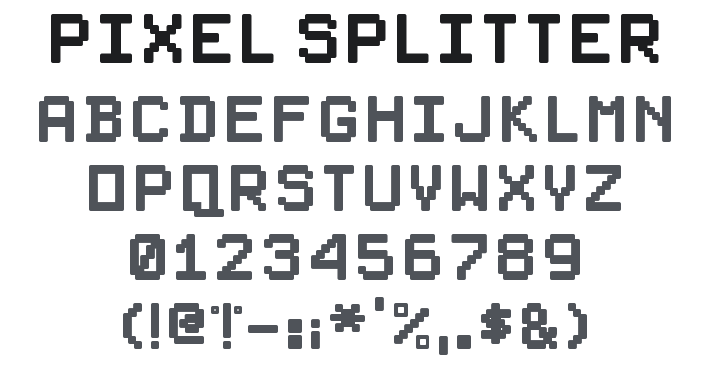 Pixel Splitter Font