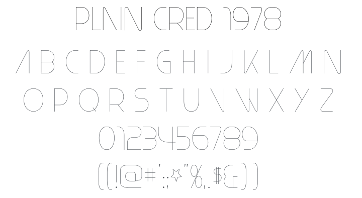 Plain Cred 1978 Font
