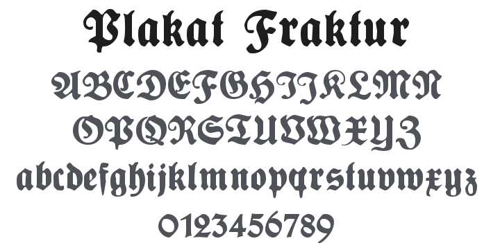 Plakat Fraktur Font