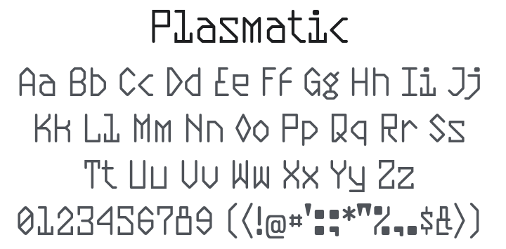 Plasmatic Font