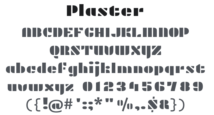 Plaster Font