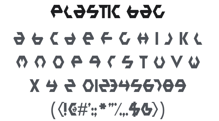 Plastic Bag Font