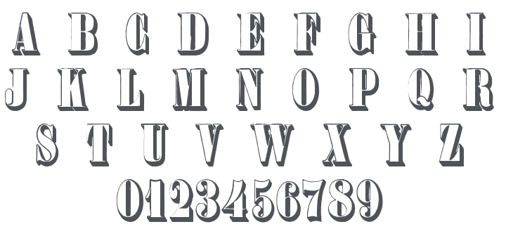 Plastische Plakat Antiqua Font