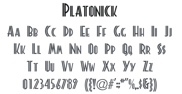 Platonick Font