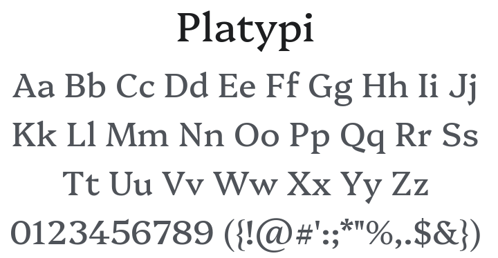 Platypi Font Family