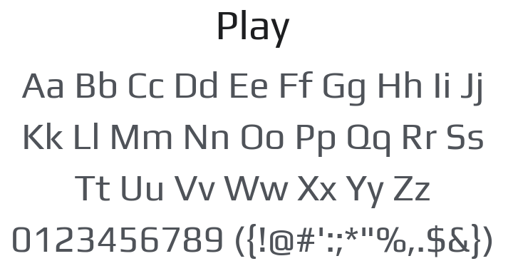 Play Font Family