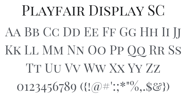 Playfair Display SC Font Family