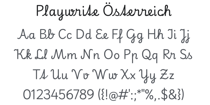 Playwrite Österreich Font Family