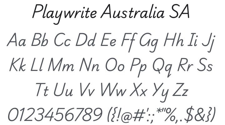 Playwrite Australia SA Font Family