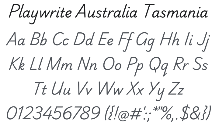Playwrite Australia Tasmania Font Family