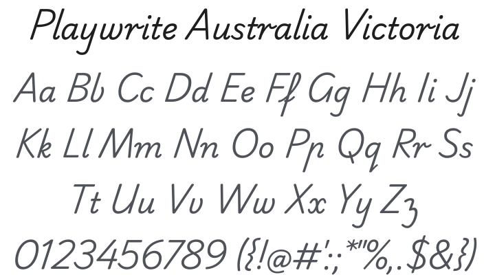 Playwrite Australia Victoria Font Family
