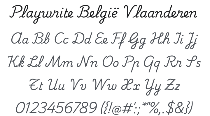 Playwrite België Vlaanderen Font Family