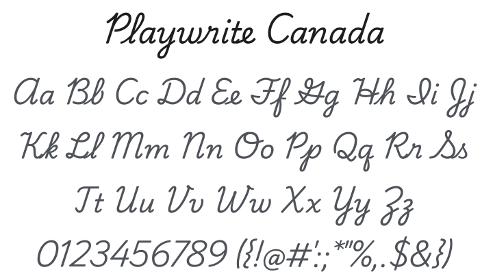 Playwrite Canada Font Family
