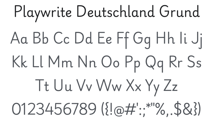 Playwrite Deutschland Grundschrift Font Family