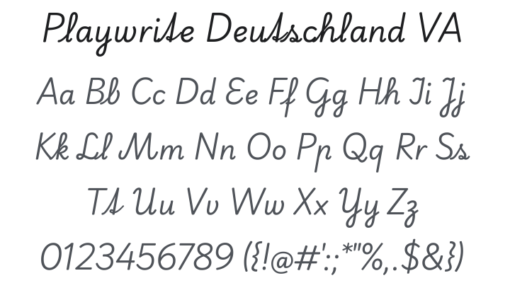 Playwrite Deutschland Vereinfachte Ausgangsschrift Font Family