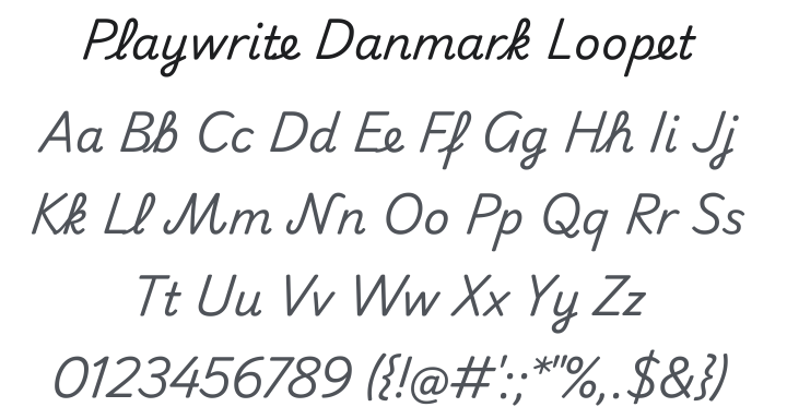 Playwrite Danmark Loopet Font Family