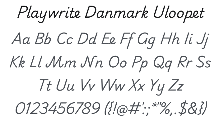 Playwrite Danmark Uloopet Font Family