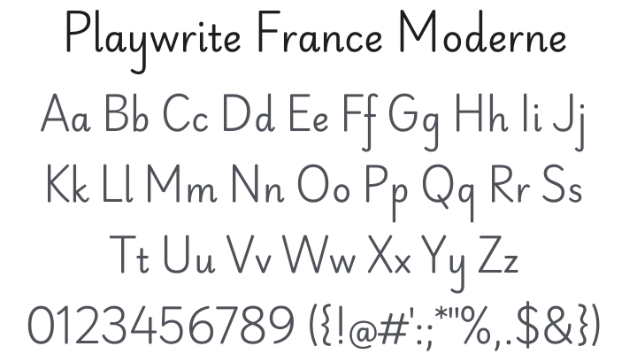 Playwrite France Moderne Font Family