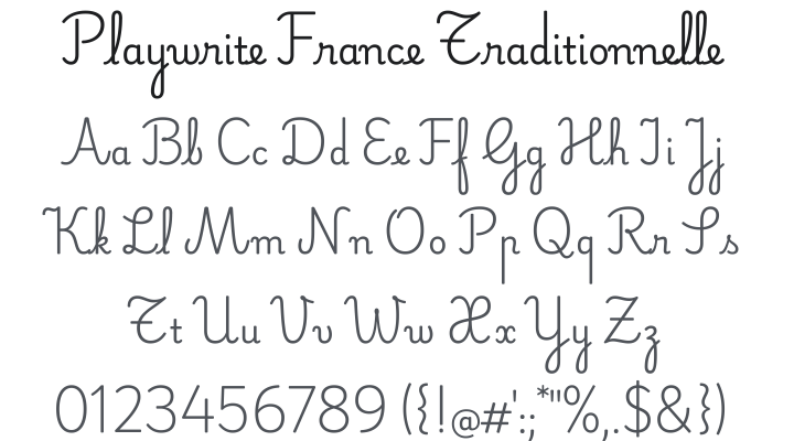 Playwrite France Traditionnelle Font Family