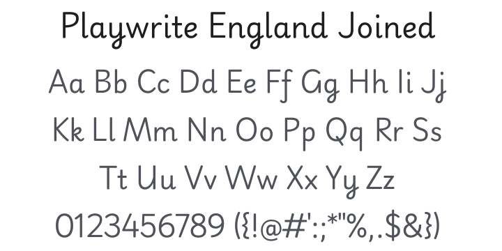 Playwrite England Joined Font Family