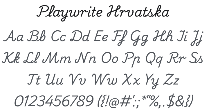 Playwrite Hrvatska Font Family