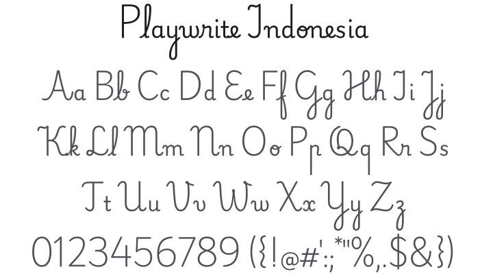 Playwrite Indonesia Font Family