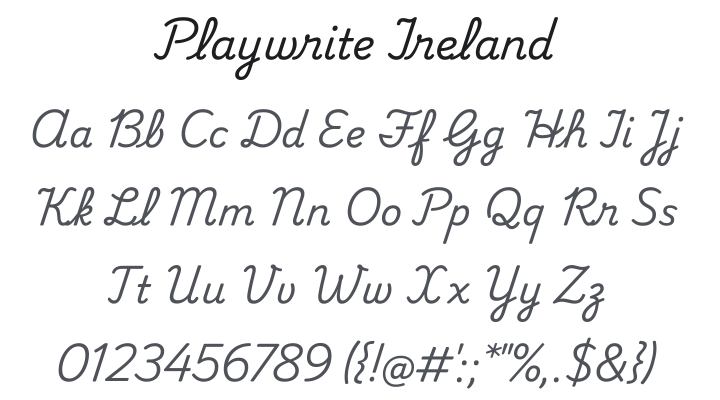 Playwrite Ireland Font Family