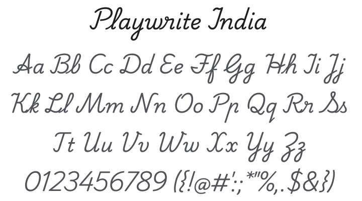 Playwrite India Font Family
