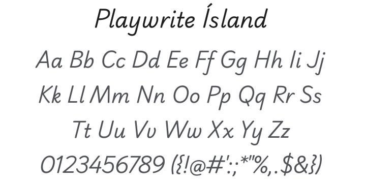 Playwrite Ísland Font Family