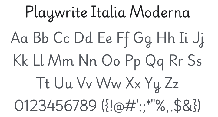 Playwrite Italia Moderna Font Family