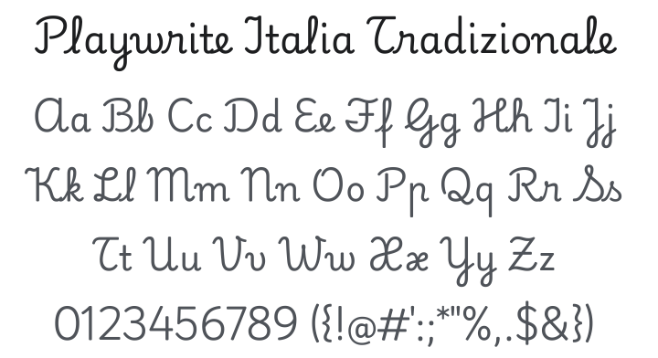 Playwrite Italia Tradizionale Font Family