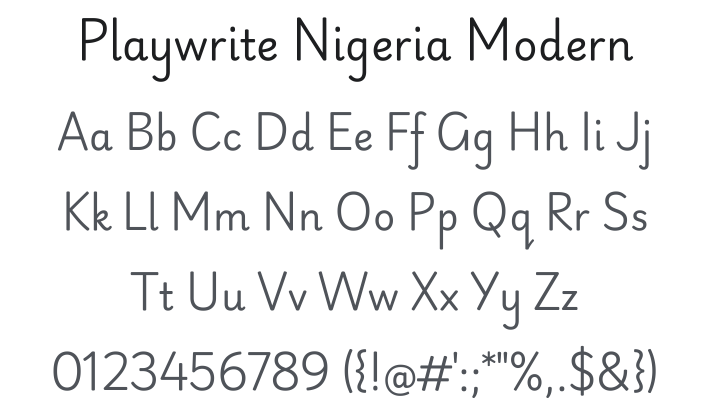 Playwrite Nigeria Modern Font Family
