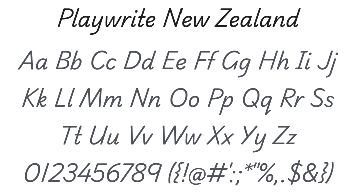 Playwrite New Zealand Font Family