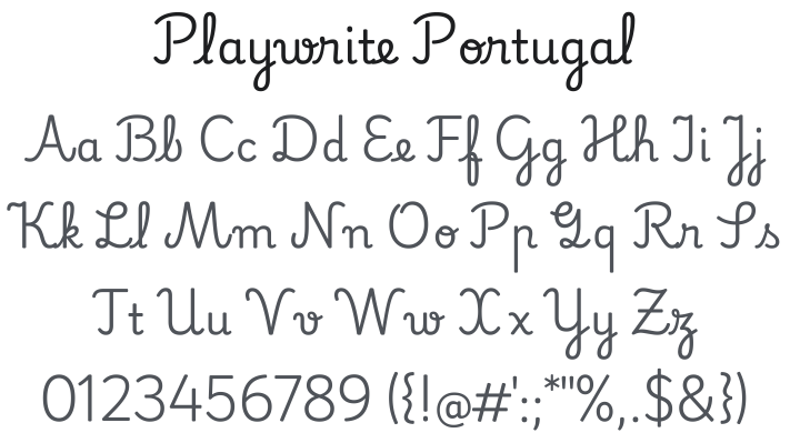 Playwrite Portugal Font Family