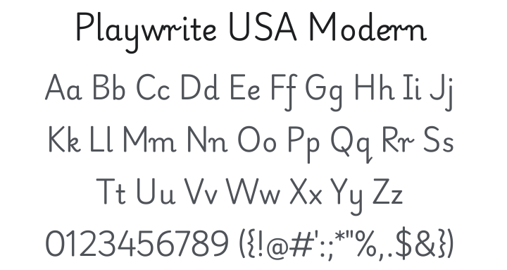 Playwrite USA Modern Font Family